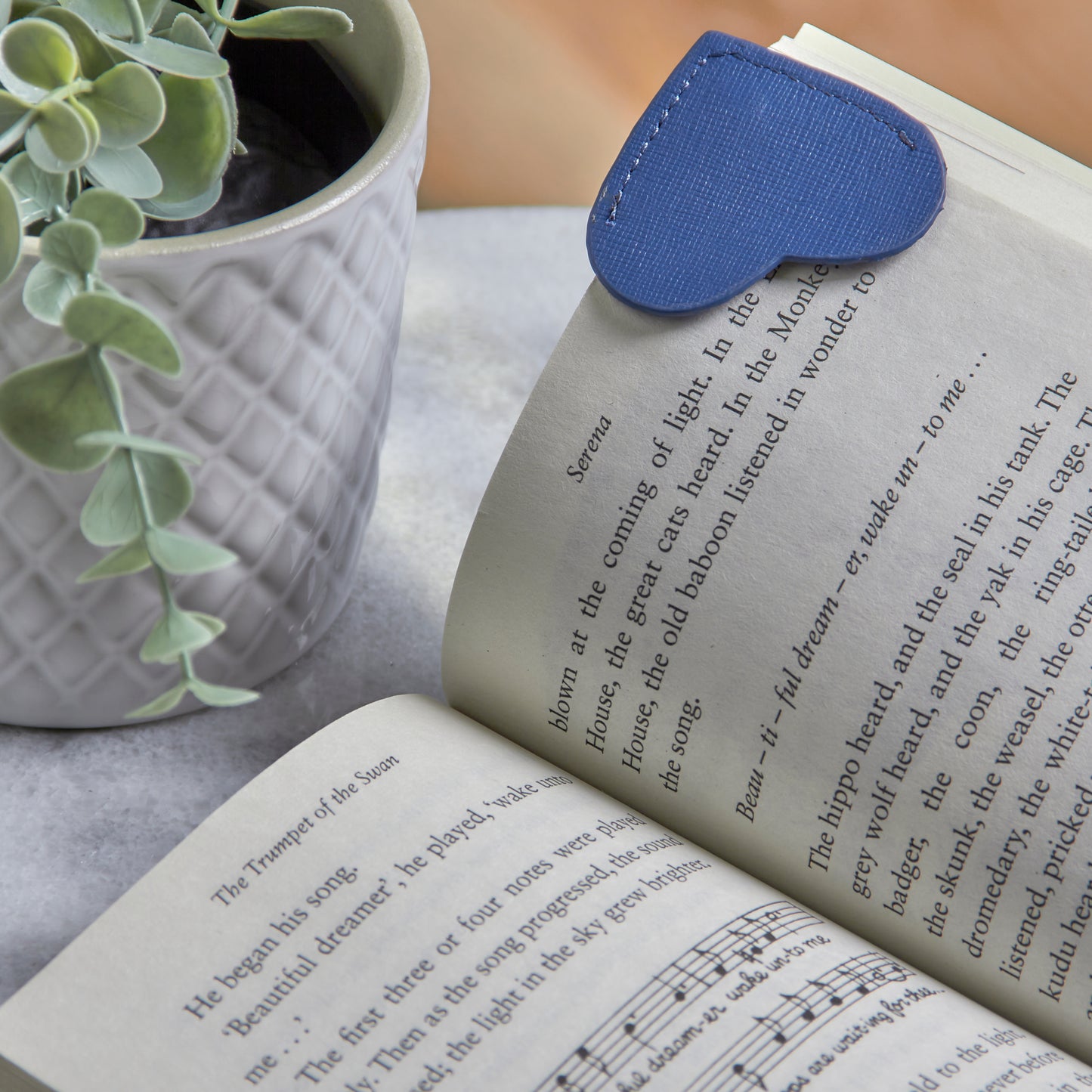 Heart Genuine Leather Corner Bookmark - ♥️