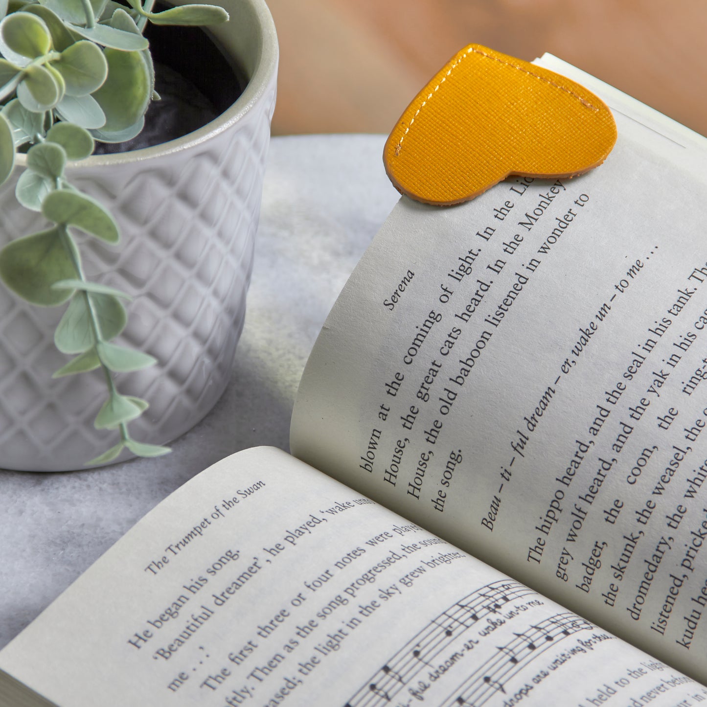 Heart Genuine Leather Corner Bookmark - ♥️