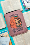 Book Pouch Bibliophile reading can damage your ignorance. book lovers gifts book quotes book sleeves book protection  snugbook
