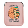 Book Pouch Bibliophilerreading can damage your ignorance. book lovers gifts book quotes book sleeves book protection