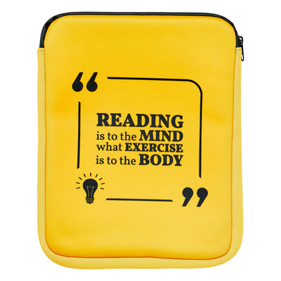 Book Pouch Bibliophile gifts reading is to the mind what exercise is to the body. book quotes book sleeves